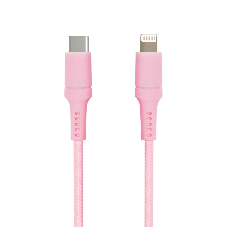 Nomadelic USB-C til Lightning 0,5 m Rosa