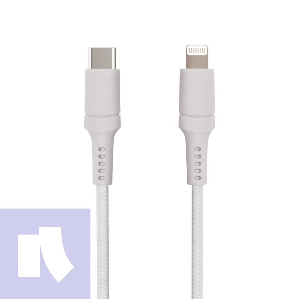 Nomadelic USB-C till Lightning 1.5 m Gröngrå