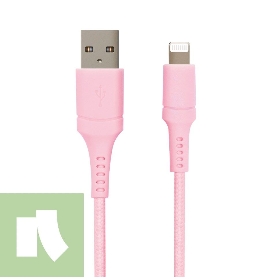 Nomadelic USB-A til Lightning 1.5 m Rosa