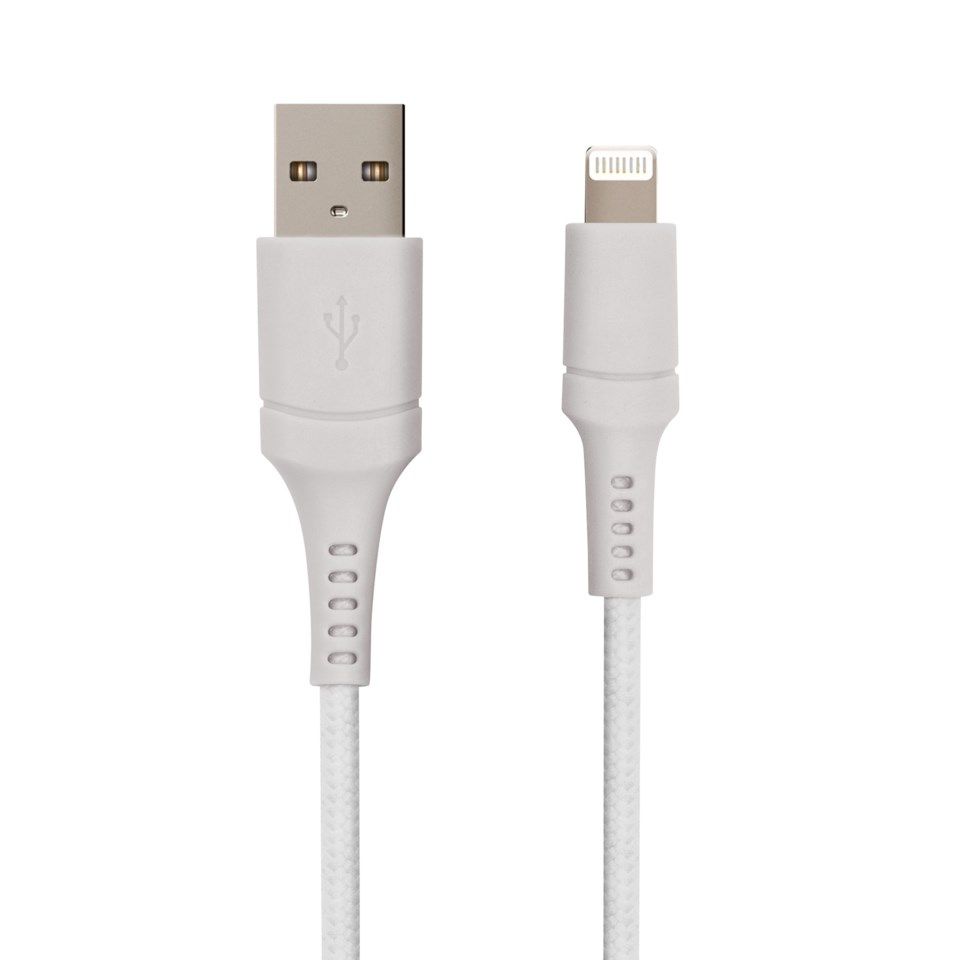 Nomadelic USB-A till Lightning 2.5 m Grå