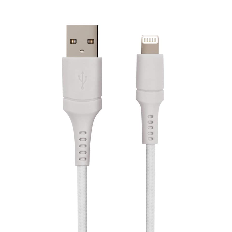 USB-A till Lightning 2.5 m Grå