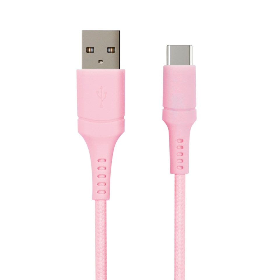 USB-A til USB-C 0.5 m Rosa