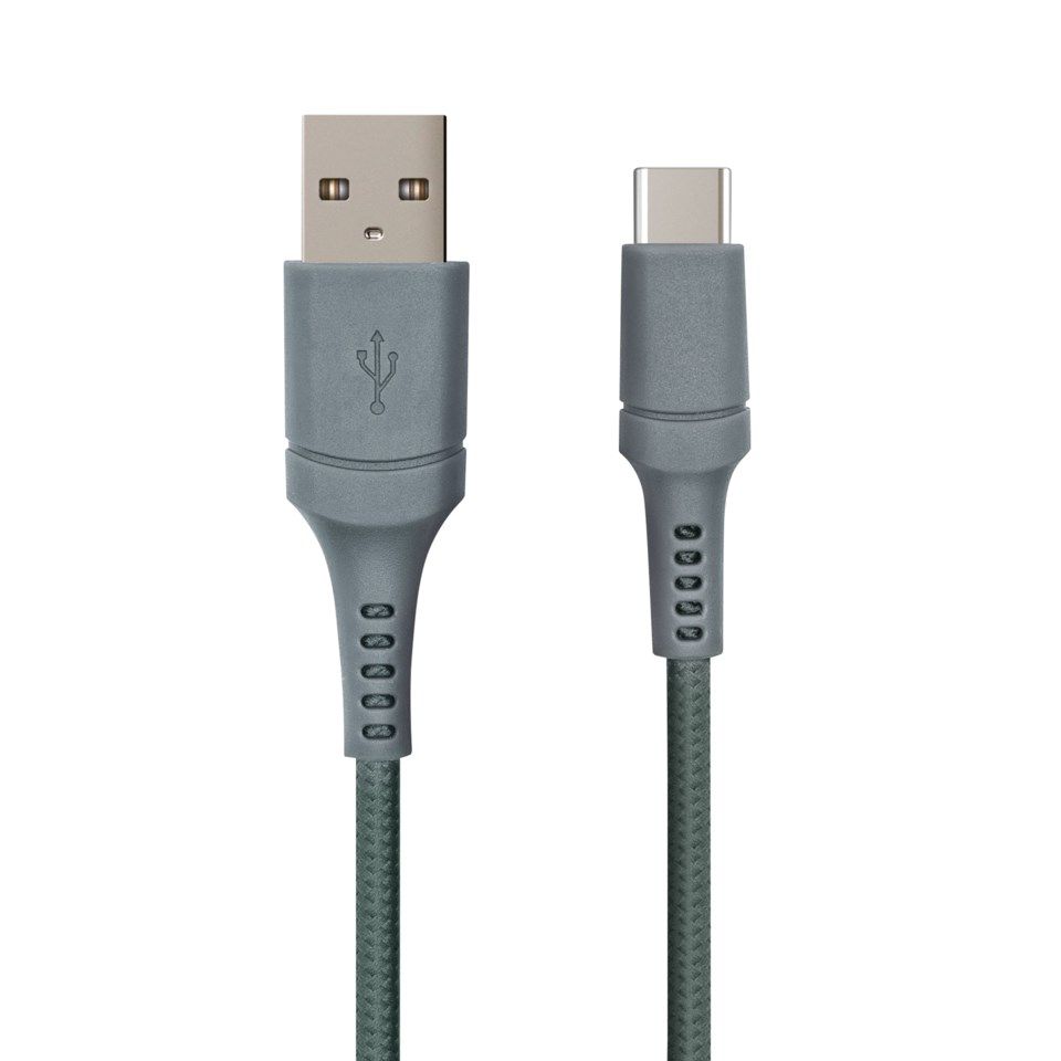 Nomadelic USB-A till USB-C 2.5 m Gröngrå