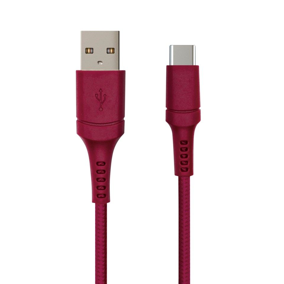 Nomadelic USB-A till USB-C 2.5 m Röd