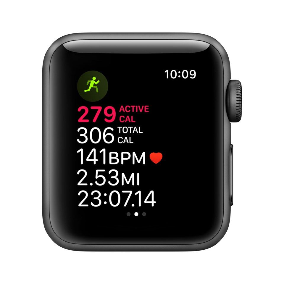 Apple Watch Series 3 (GPS) 38 mm Space grey/Svart - Apple Watch Series