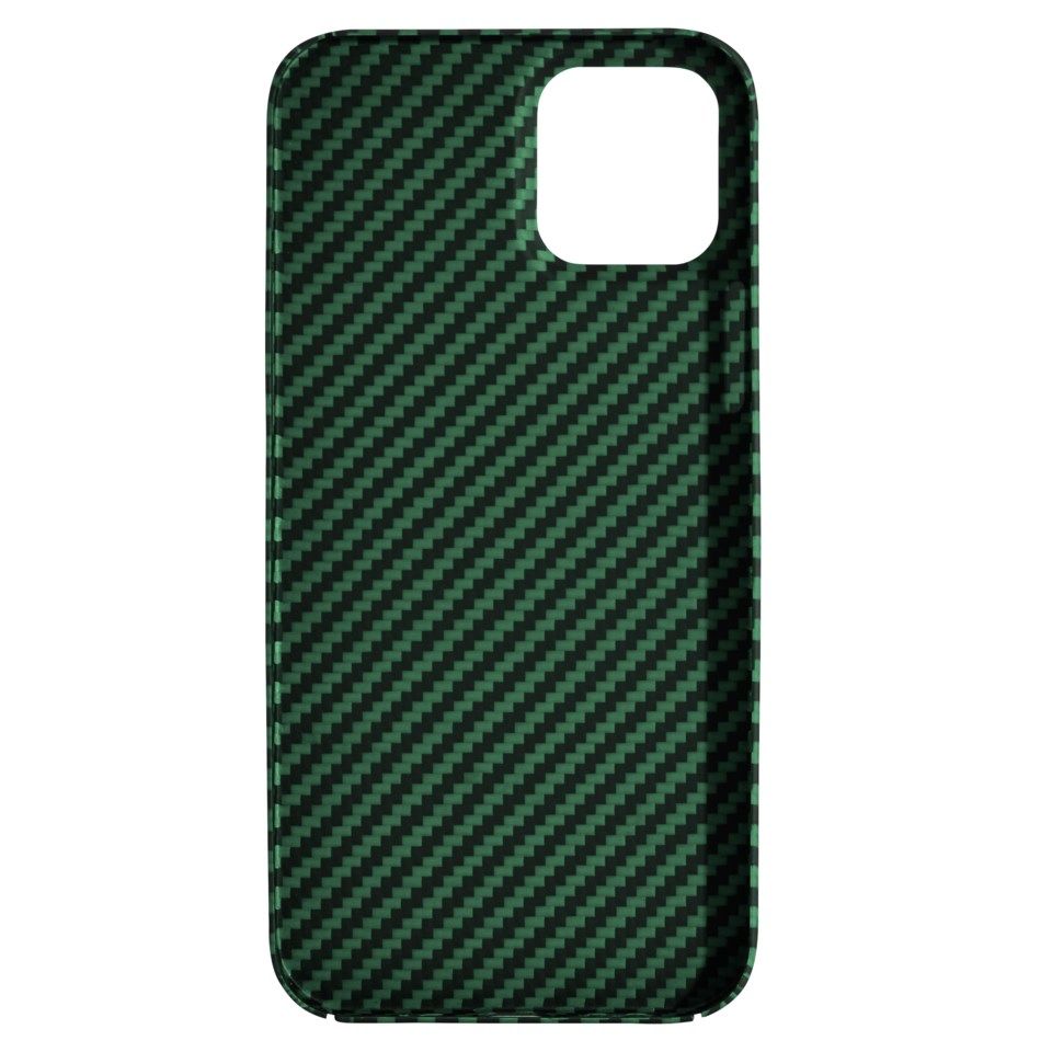 Linocell Premium Kevlar Robust deksel for iPhone 12 og 12 Pro Grønn