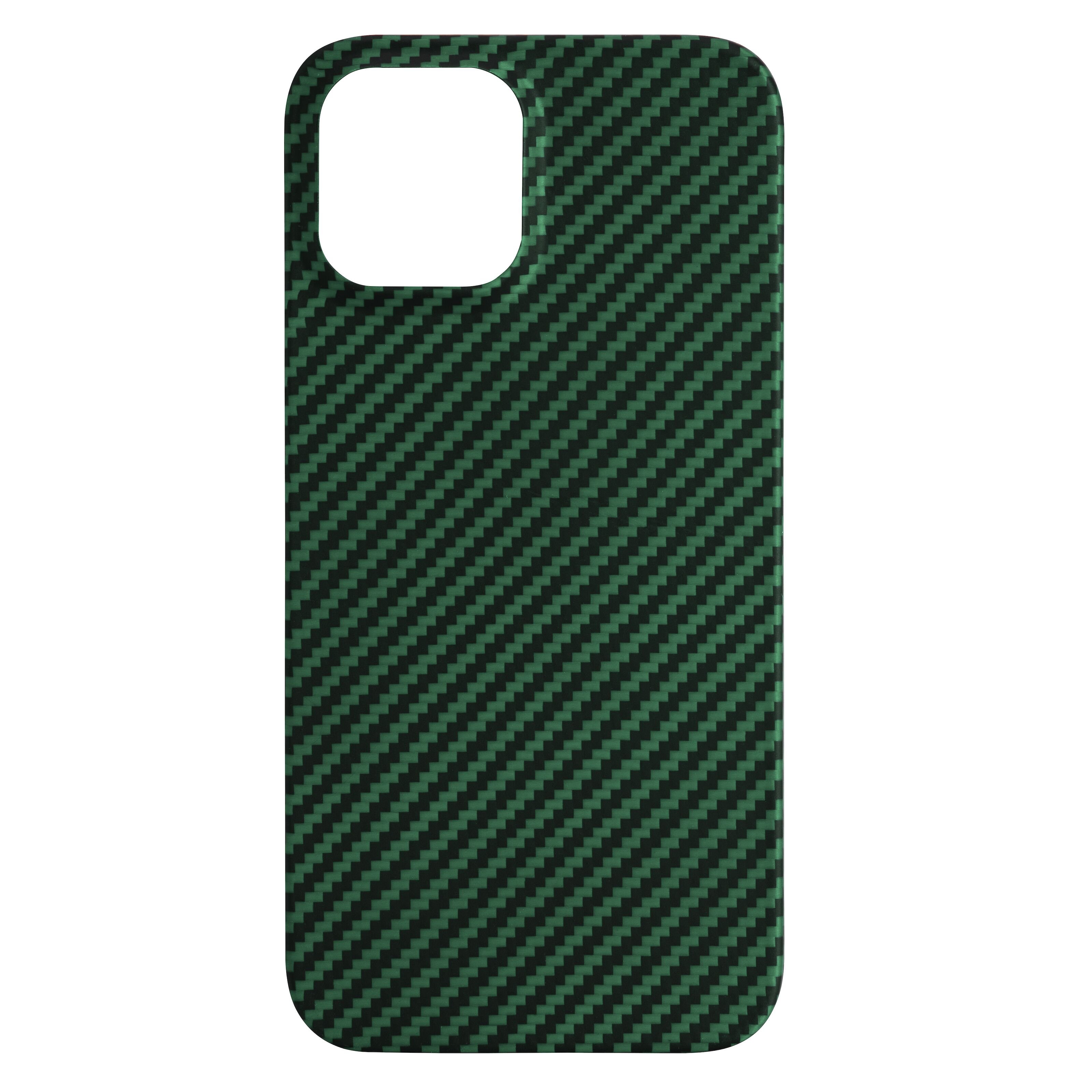 Linocell Premium Kevlar Robust deksel for iPhone 12 Pro Max Grønn