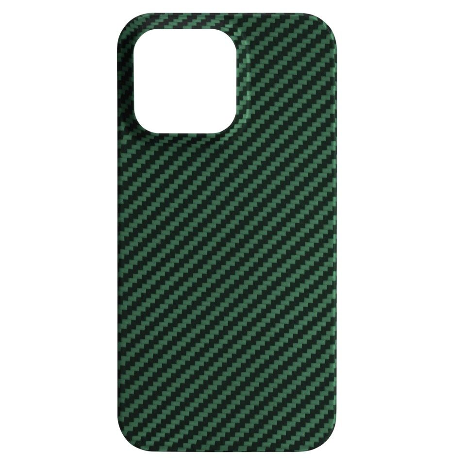 Linocell Premium Kevlar Robust deksel for iPhone 13 Pro Grønn