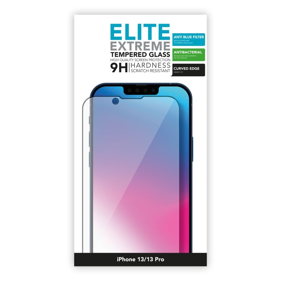 Linocell Elite Extreme Anti-Blue Skjermbeskytter for iPhone 13, 13 Pro og 14