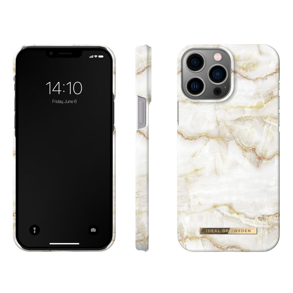 IDEAL OF SWEDEN Mobildeksel for iPhone 13 Pro Max Golden Pearl Marble