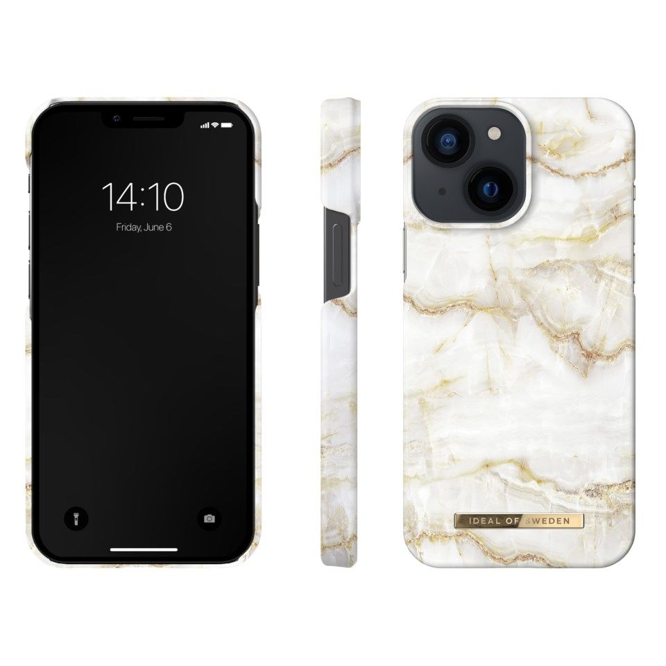 IDEAL OF SWEDEN Mobildeksel for iPhone 13 Mini Golden Pearl Marble