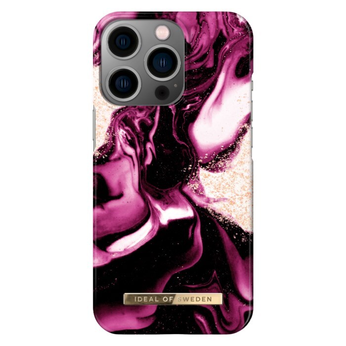 IDEAL OF SWEDEN Mobilskal för iPhone 13 Pro Golden Ruby Marble