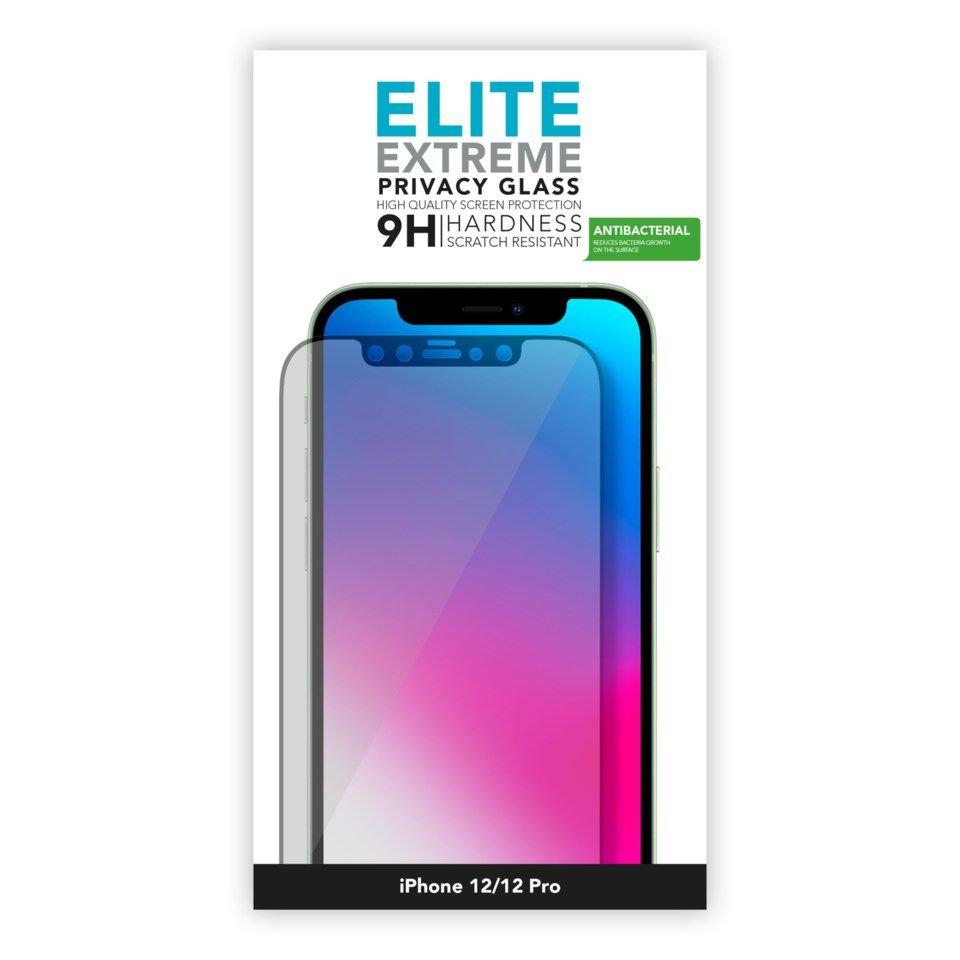 Linocell Elite Extreme Privacy Glass Skjermbeskytter for iPhone 12/12 Pro