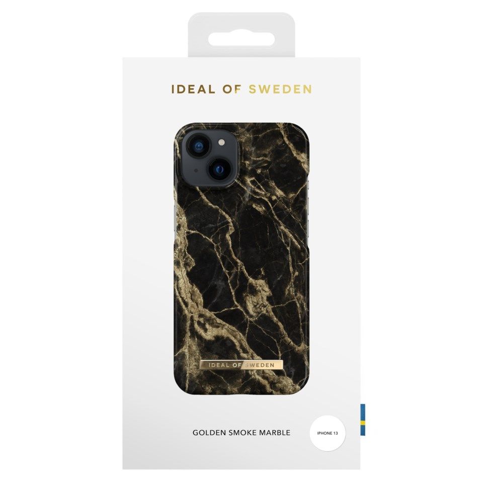 IDEAL OF SWEDEN Mobildeksel for iPhone 13 Golden Smoke Marble