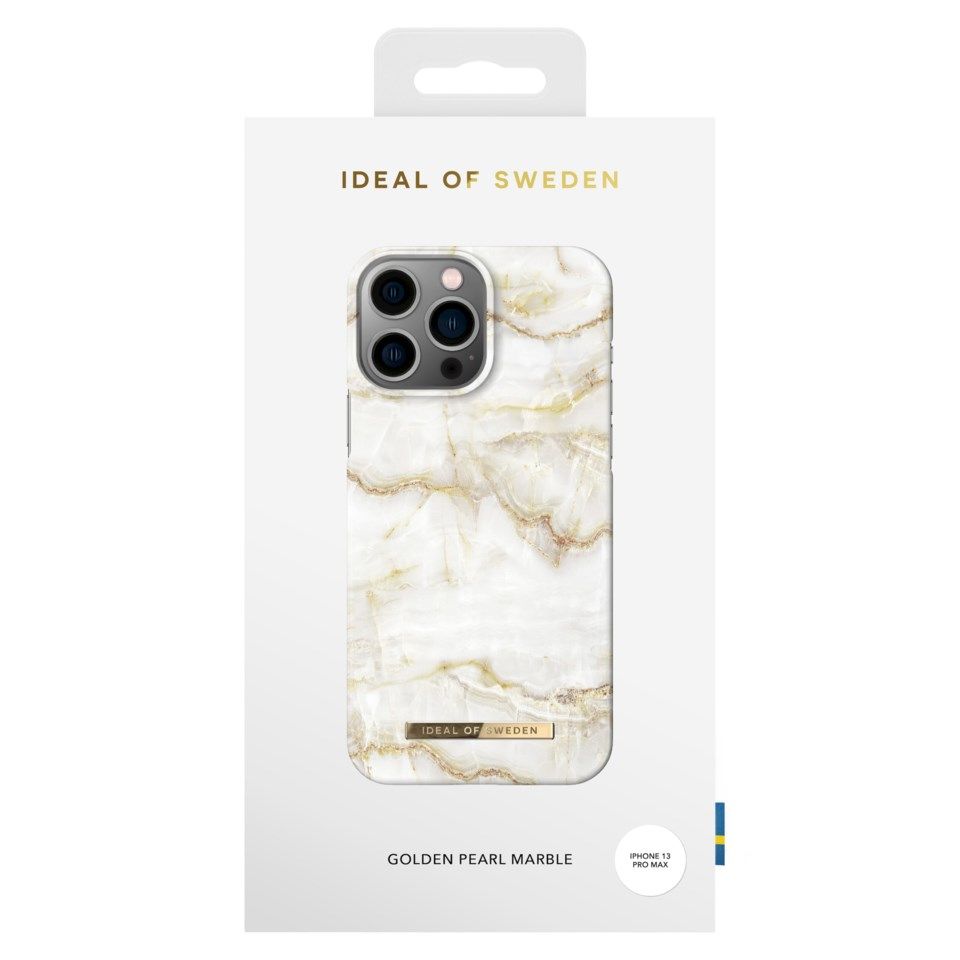 IDEAL OF SWEDEN Mobilskal för iPhone 13 Pro Max Golden Pearl Marble