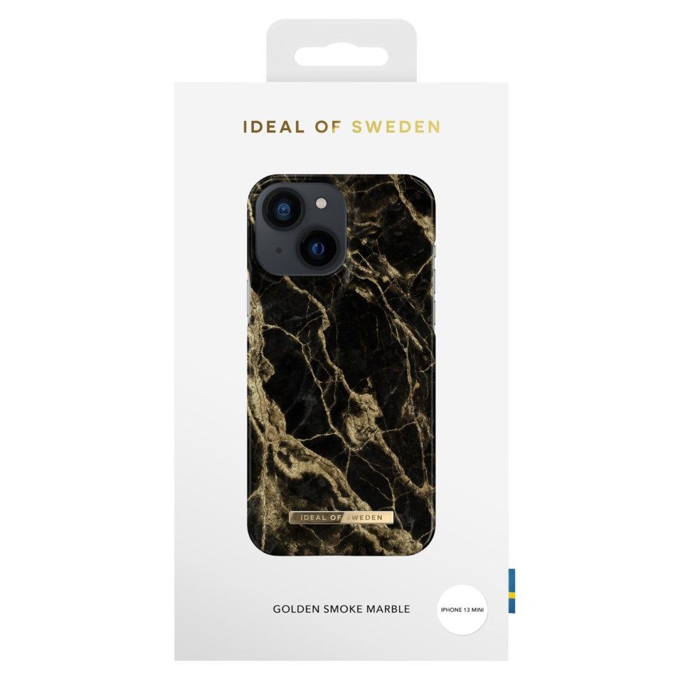 IDEAL OF SWEDEN Mobildeksel for iPhone 13 Mini Golden Smoke Marble