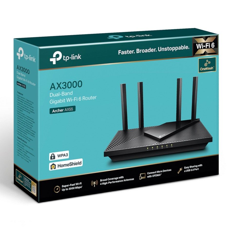 TP-link Archer AX55 Trådlös router AX3000
