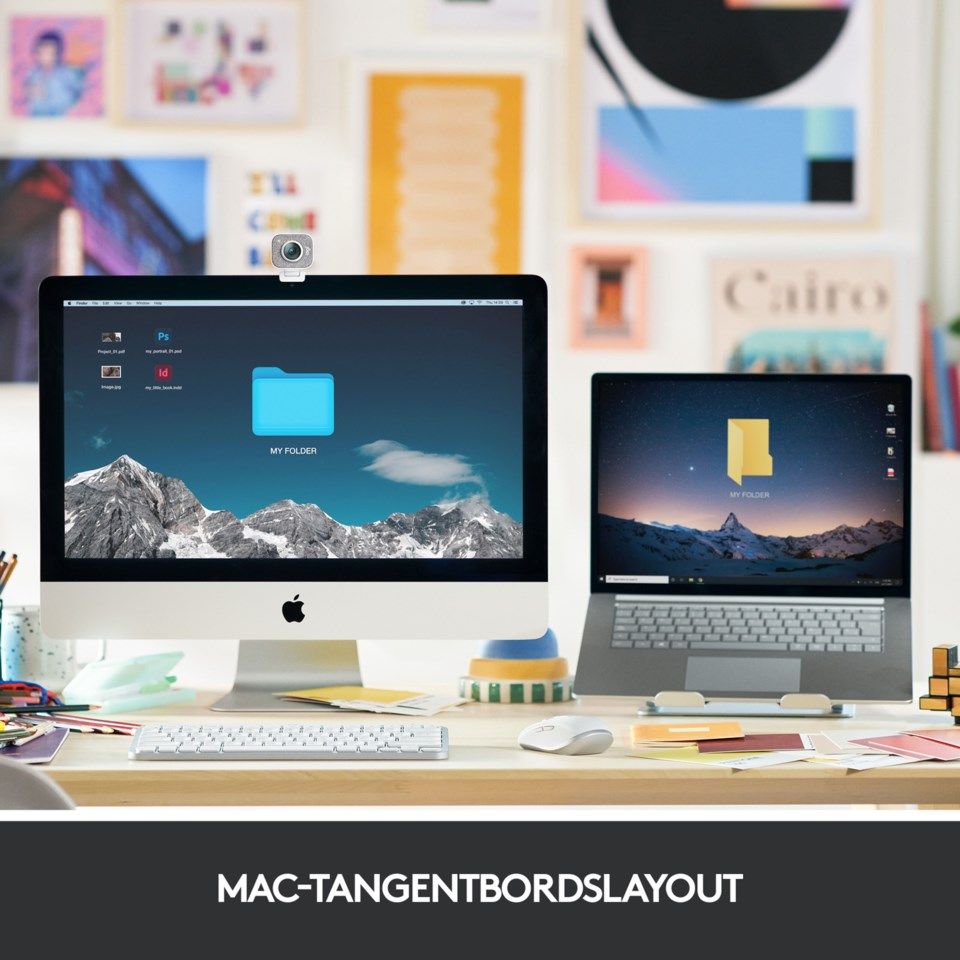Logitech MX Keys Mini för Mac Trådlöst tangentbord Ljusgrå