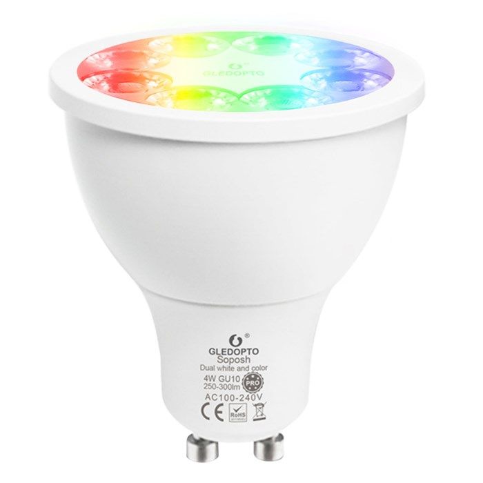 Gledopto Smart GU10 LED-lampa RGB+CCT 300 lm