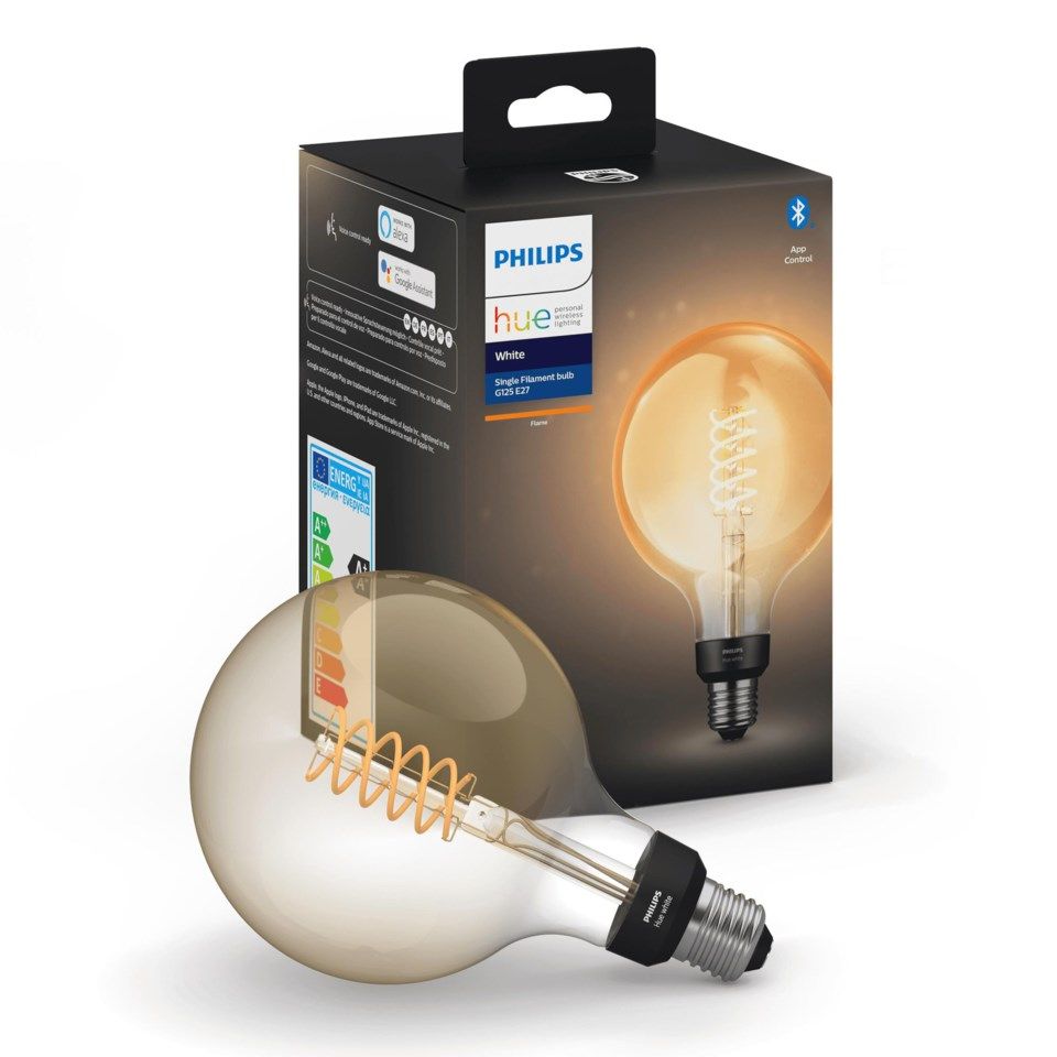 Philips Hue Filament G125 Smart LED-pære E27 550 lm