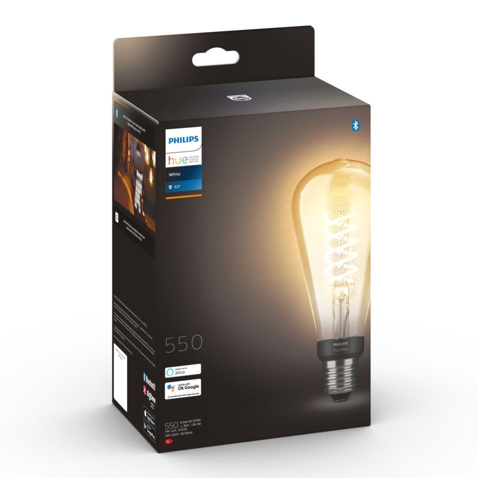 Philips Hue Filament ST72 Smart LED-lampa E27 550 lm