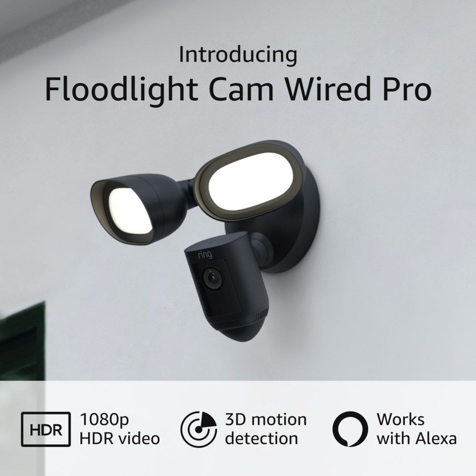 Ring Floodlight Cam Pro Svart