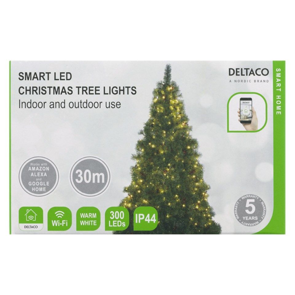 Deltaco Smart Home Juletrebelysning 300 LED