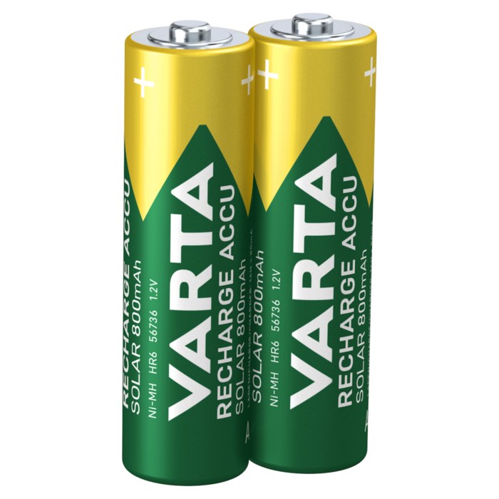 Varta Solar laddningsbara AA-batterier 800 mAh 2-pack