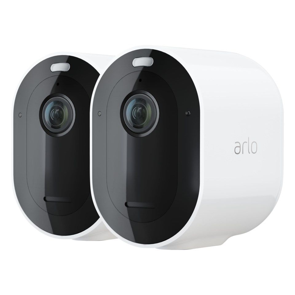 Arlo Pro 4 Spotlight Trådløs Overvåkingskamera 2-pk. Hvit