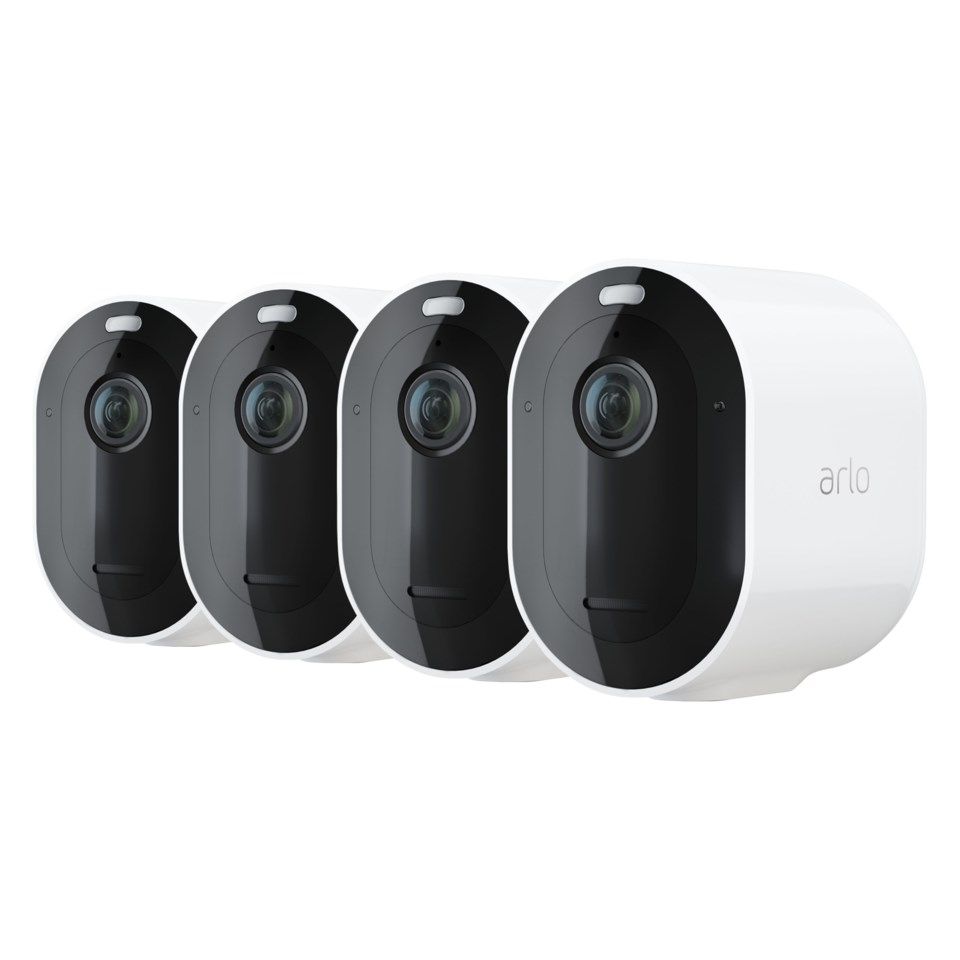 Arlo Pro 4 Spotlight overvåkingskamera 4-pk. Hvit