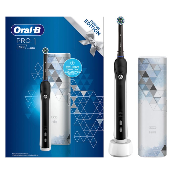 Oral-B Pro 1 750 Eltandborste med resefodral