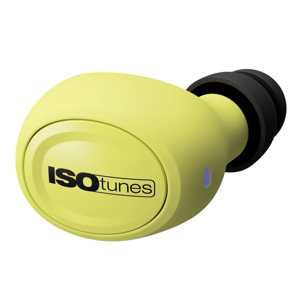 Isotunes Free Hørselvern med Bluetooth Gul EN352