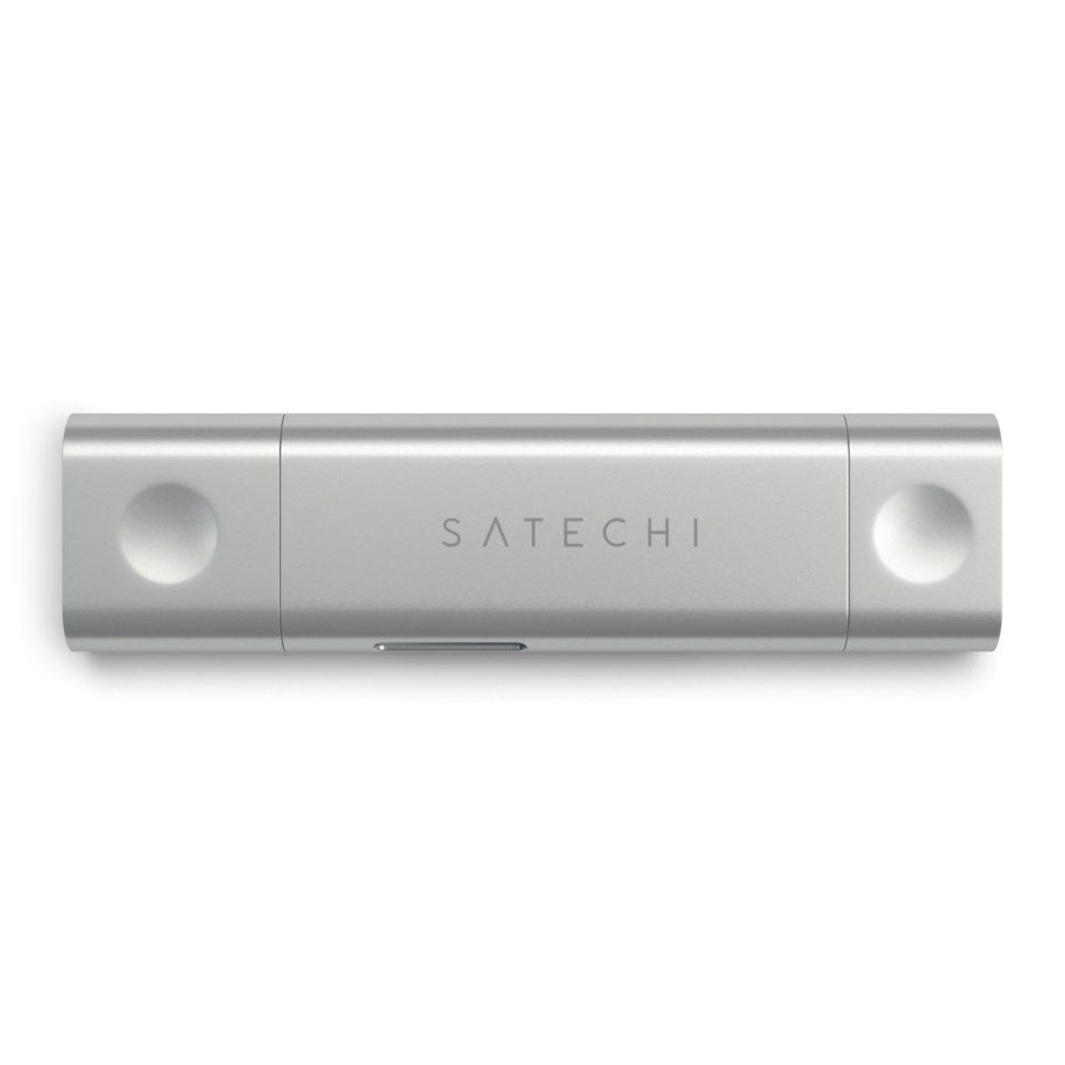 Satechi Minneskortsläsare för SD och Micro-SD Silver