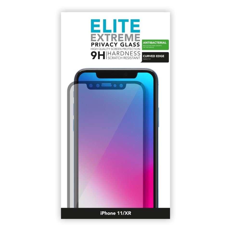 Linocell Elite Extreme Privacy Glass Skjermbeskytter for iPhone 11/Xr