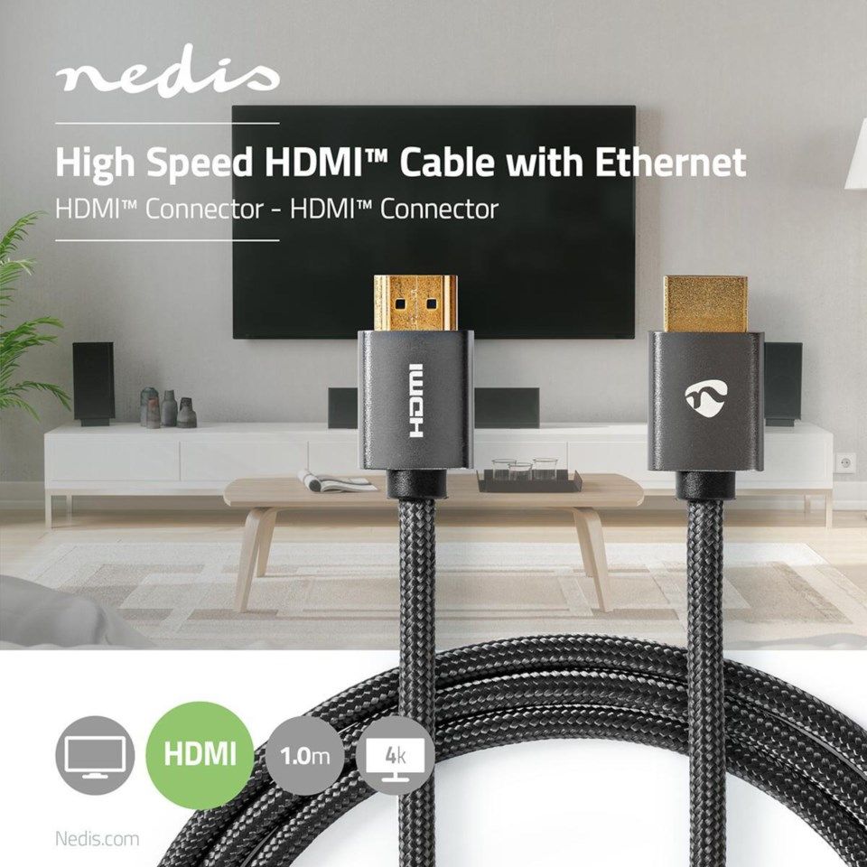 Nedis HDMI-kabel med 4K-støtte 1 m