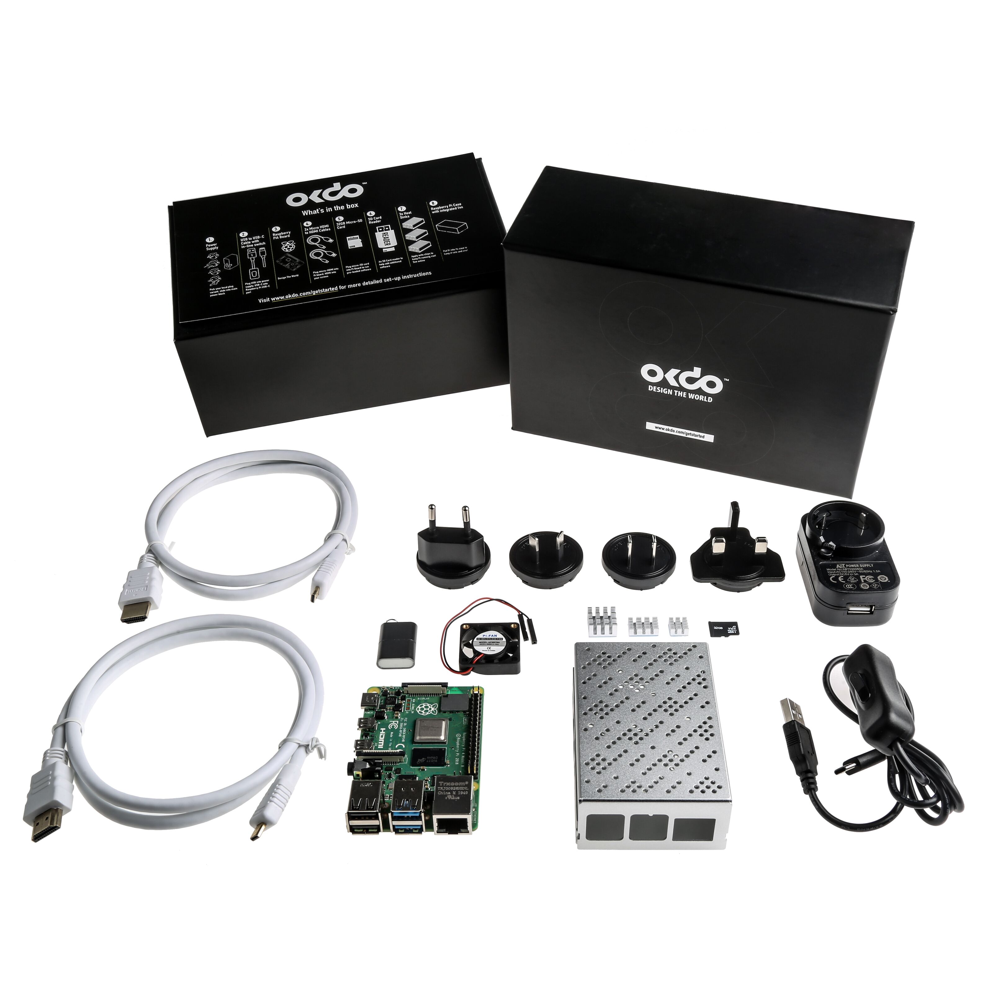 OKdo Raspberry Pi 4 Kit 4 GB - Raspberry Pi | Kjell.com
