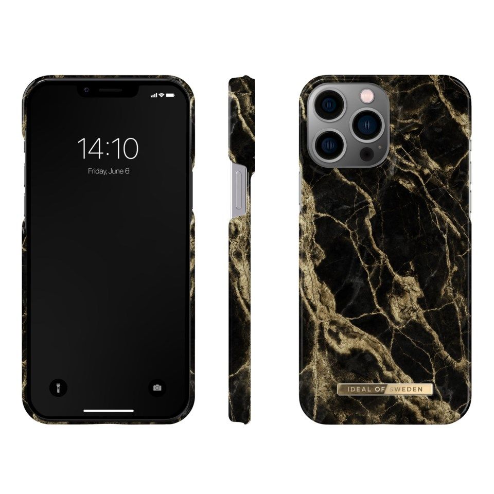 IDEAL OF SWEDEN Mobildeksel for iPhone 13 Pro Max Golden Smoke Marble
