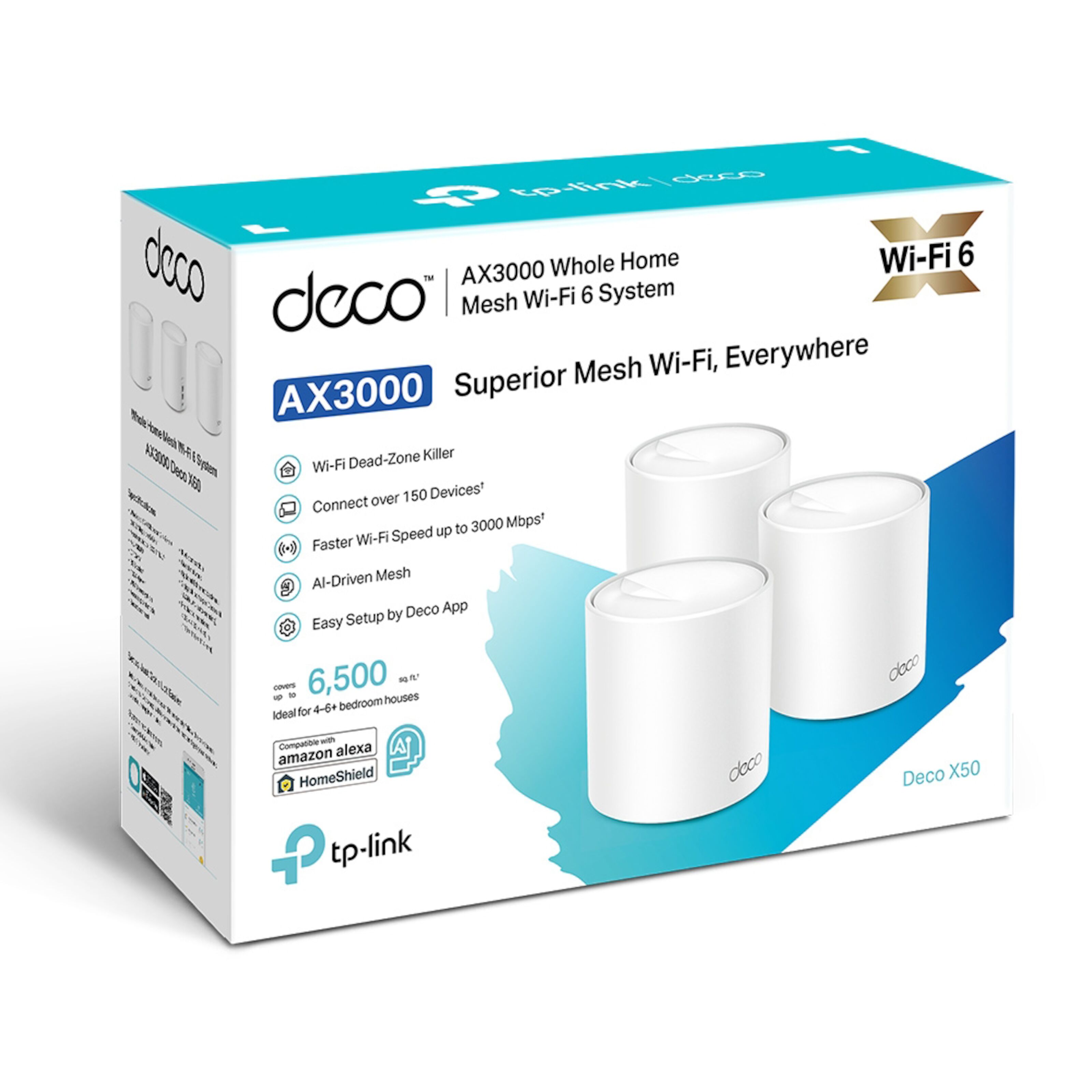 TP link Deco X50 AX3000 3 pack Mesh Kjell