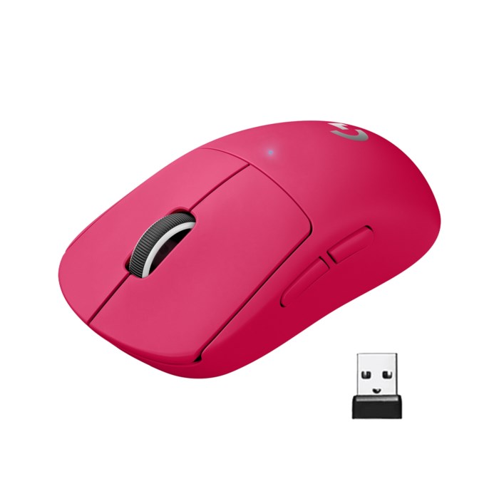 Logitech G Pro X Superlight Trådlös gaming-mus Magenta