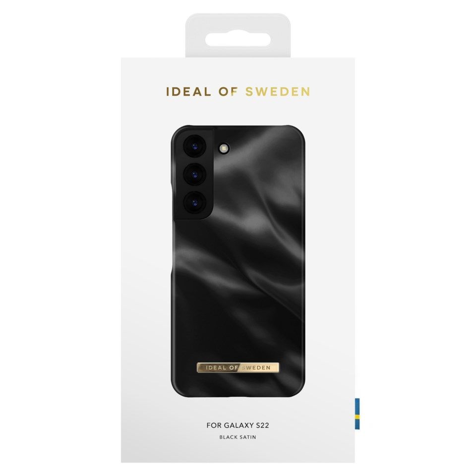 IDEAL OF SWEDEN Black Satin Fashion Case for Galaxy S22