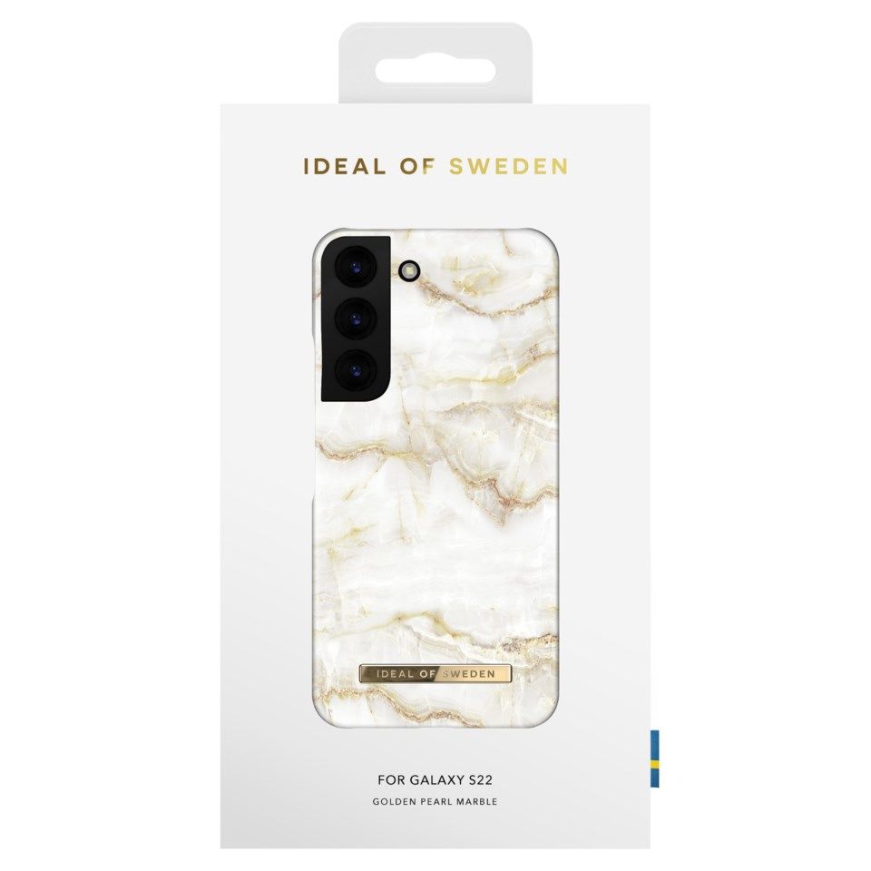 IDEAL OF SWEDEN Golden Pearl Marble Fashion Case för Galaxy S22