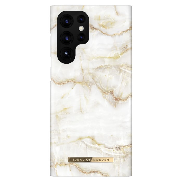 IDEAL OF SWEDEN Golden Pearl Marble Fashion Case för Galaxy S22 Ultra