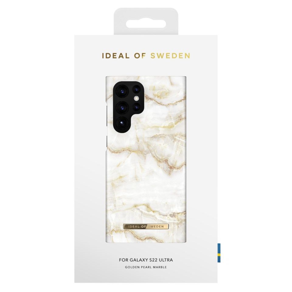 IDEAL OF SWEDEN Golden Pearl Marble Fashion Case för Galaxy S22 Ultra