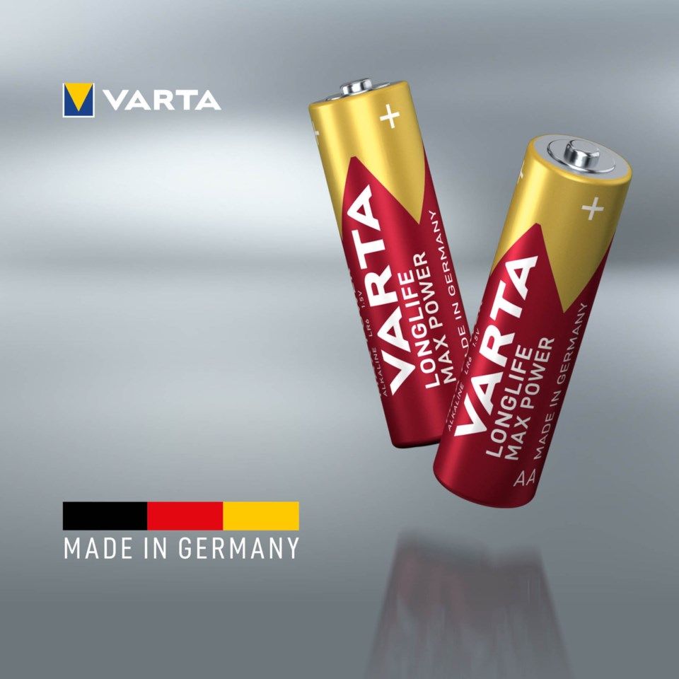 Varta Longlife Max Power AA-batterier 4-pk.