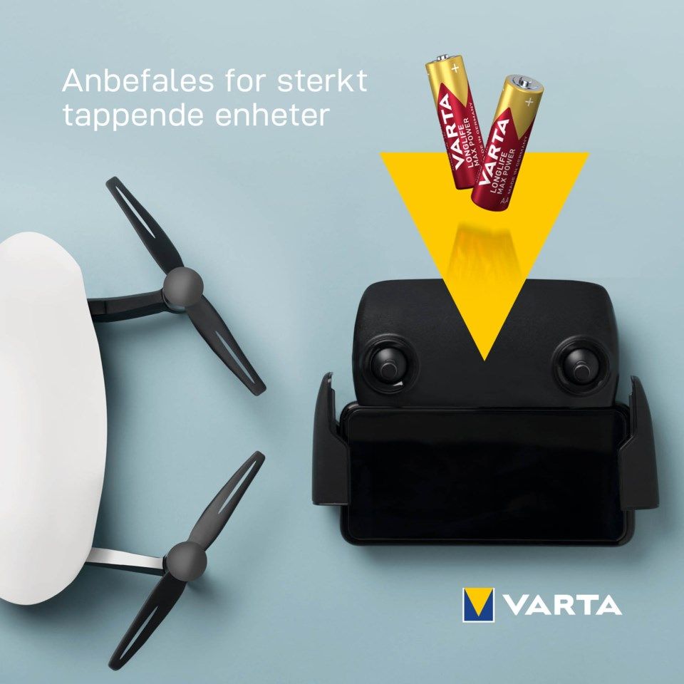 Varta Longlife Max Power AA-batterier 4-pk.
