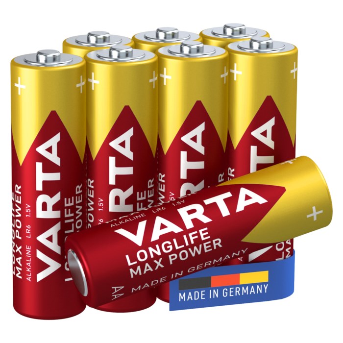 Varta Longlife Max Power AA-batterier 8-pack