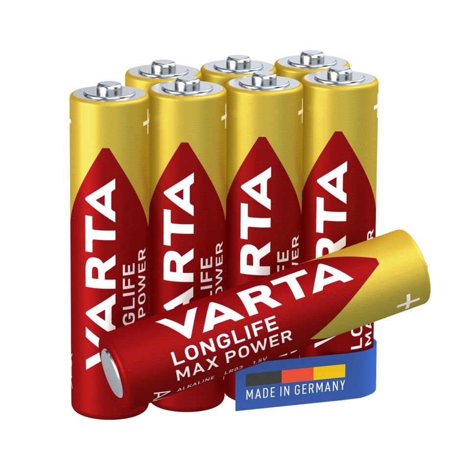 Varta Longlife Max Power AAA-batterier 8-pk.