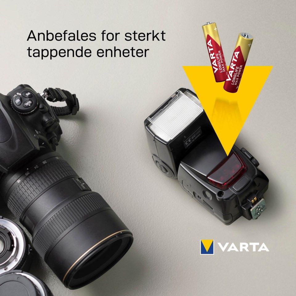 Varta Longlife Max Power AAA-batterier 8-pk.