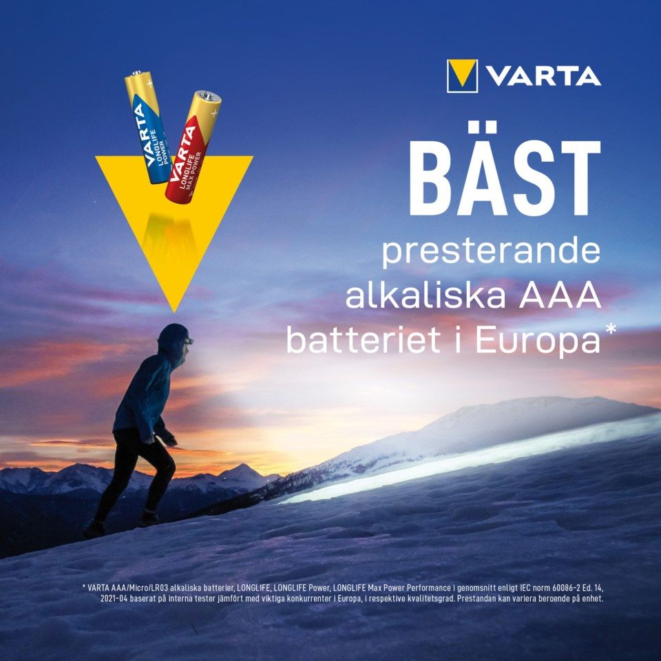 Varta Longlife Max Power AAA-batterier 8-pack