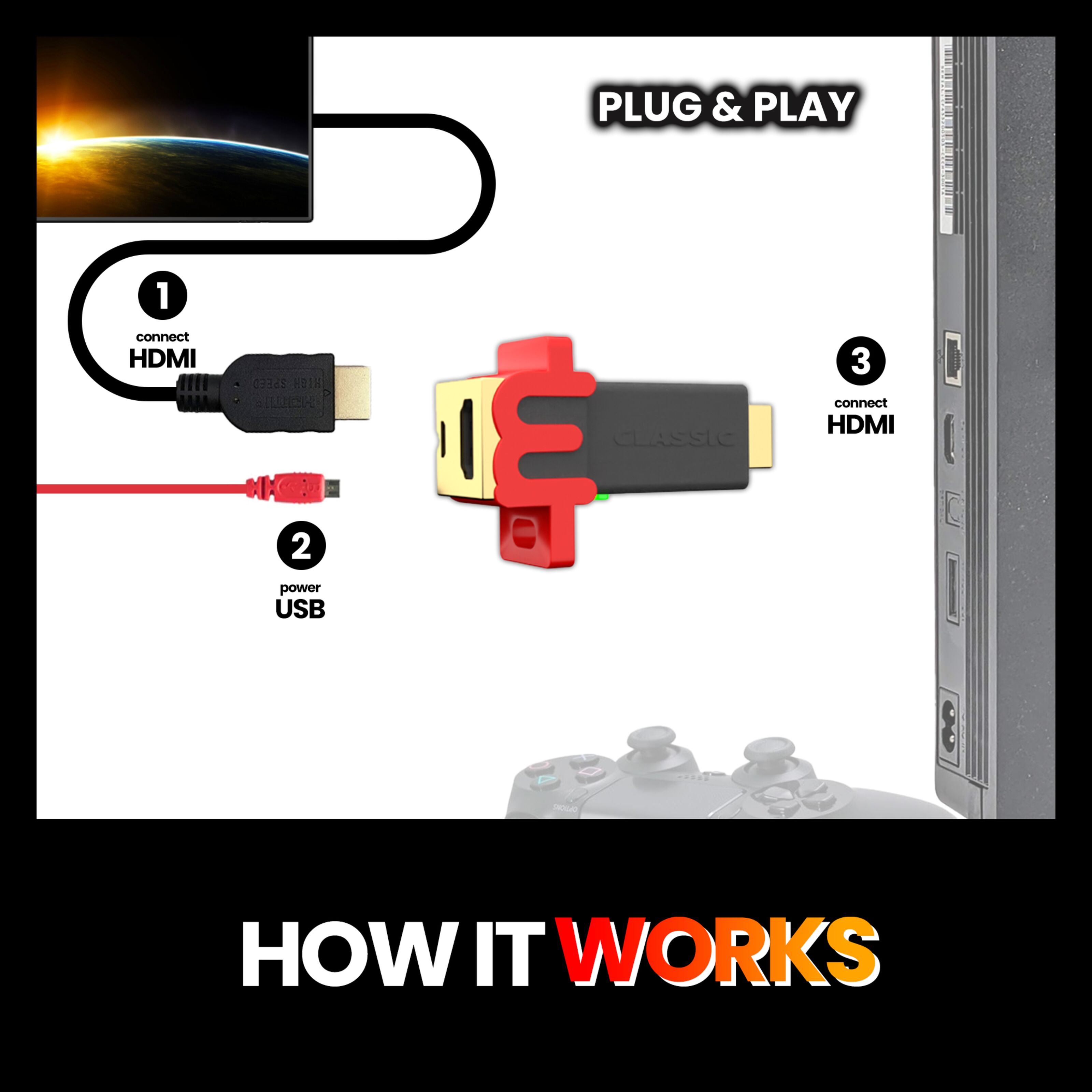 Marseille mClassic Plug and playgrafikkort till spelkonsol
